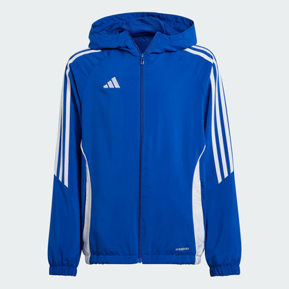 adidas Youth Tiro 24 Windbreaker Team Royal Blue/White (Front)