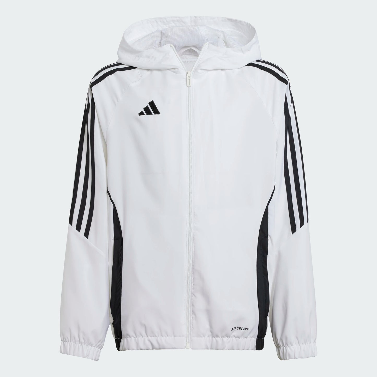 adidas Youth Tiro 24 Windbreaker White/Black (Front)