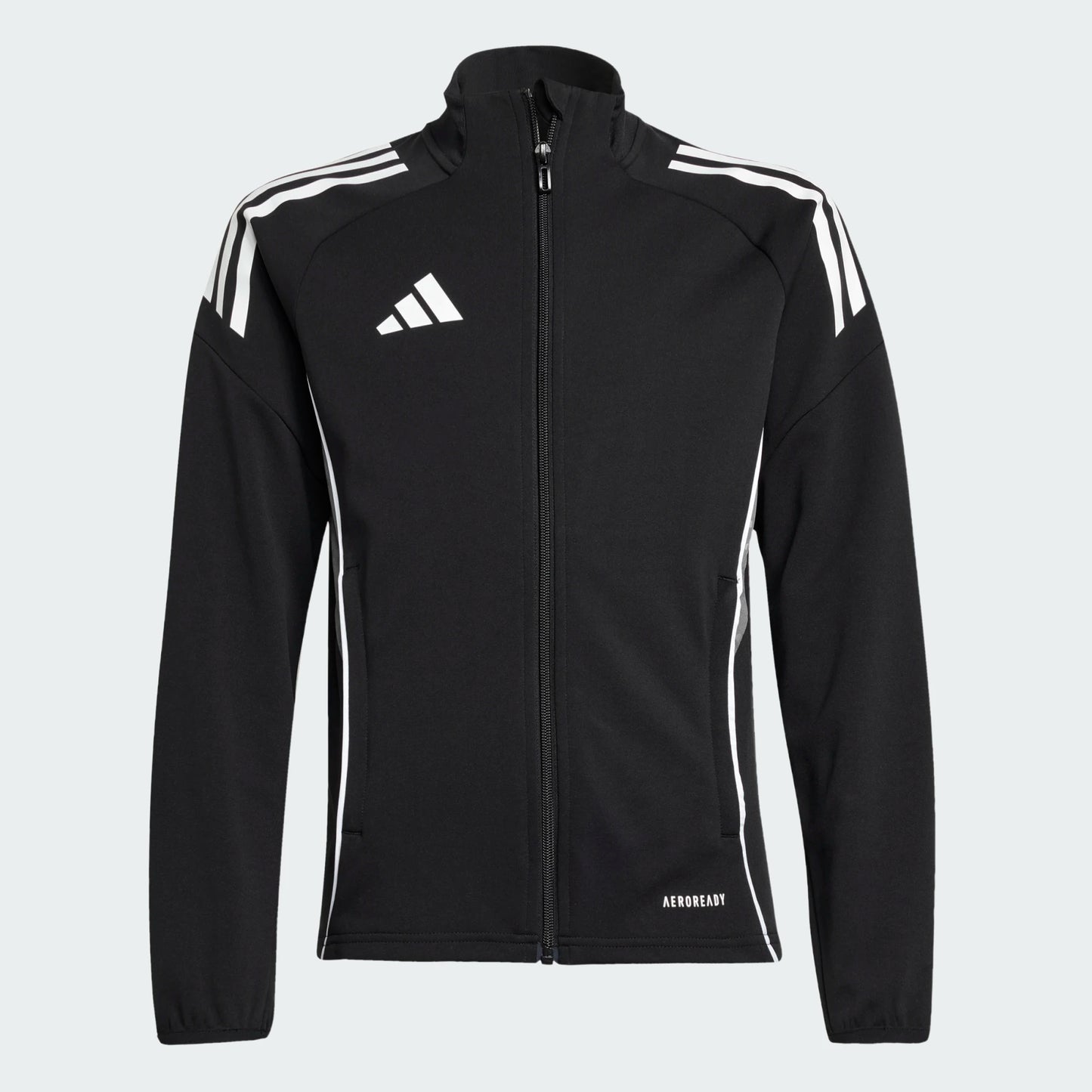 adidas Youth Tiro 25 Competition Training Jacket Black/Team Grey Four (Front)