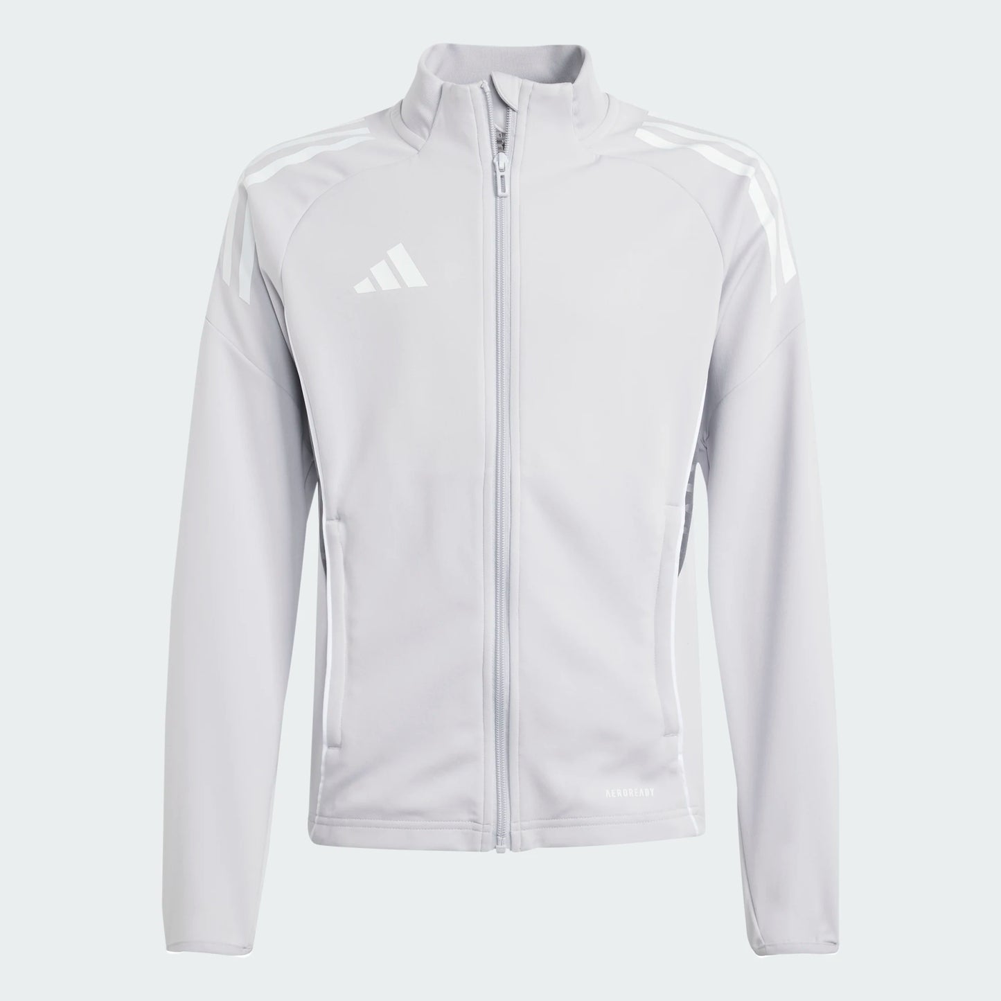 adidas Youth Tiro 25 Competition Training Jacket Team Light Grey (Front)