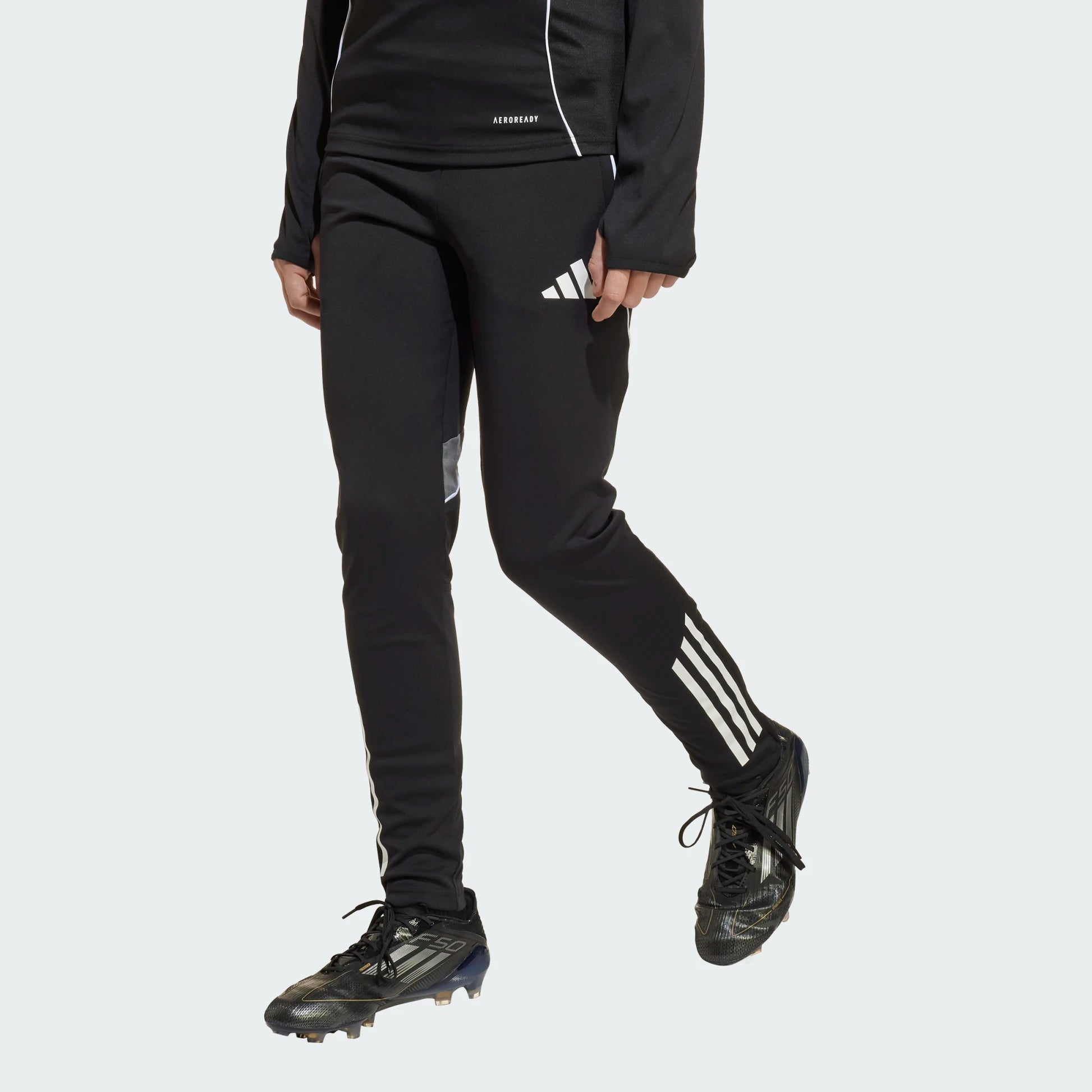 adidas Youth Tiro 25 Competition Training Pant Black/Team Grey Four (Model - Front)