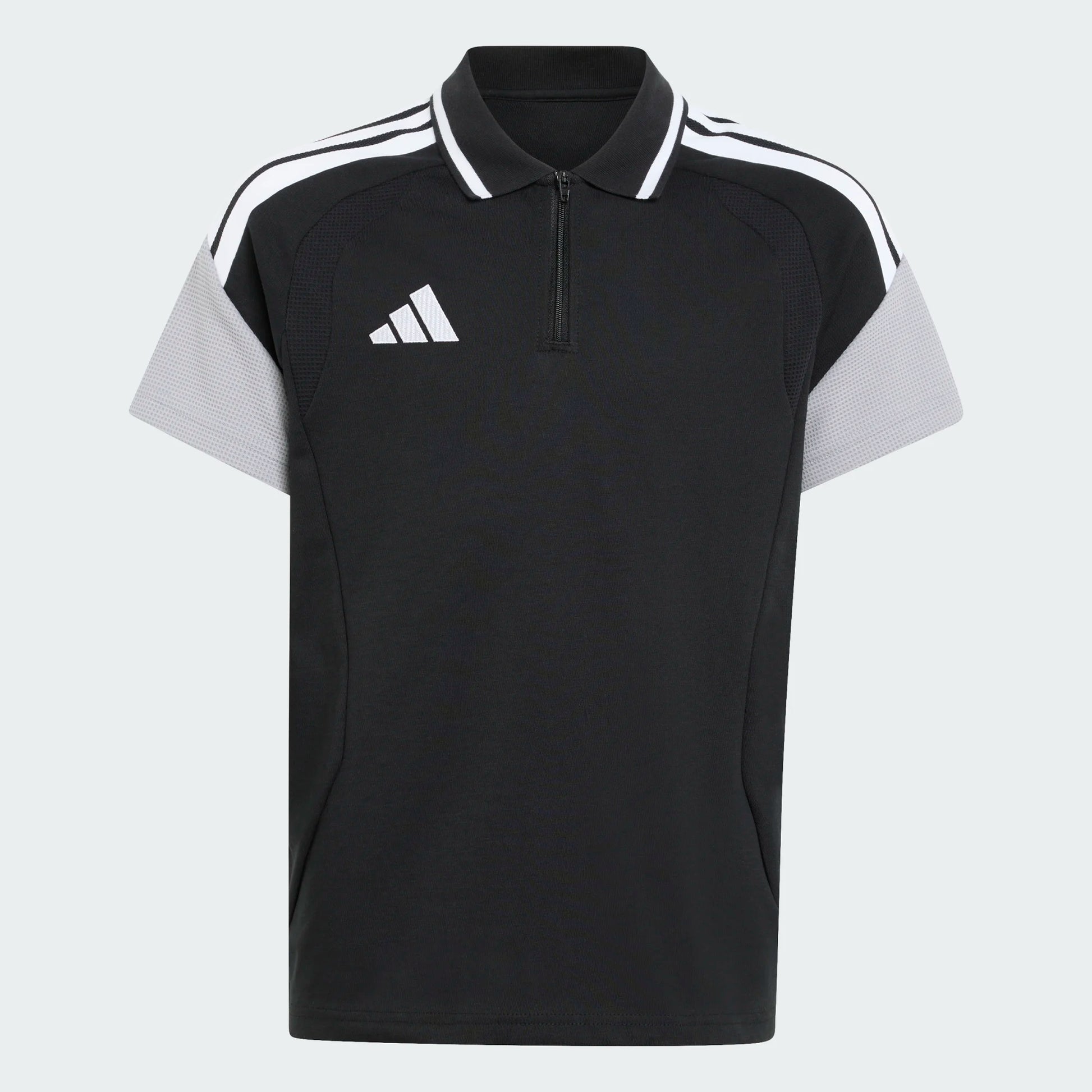 adidas Youth Tiro 26 Competition Polo Black Light Onix White front