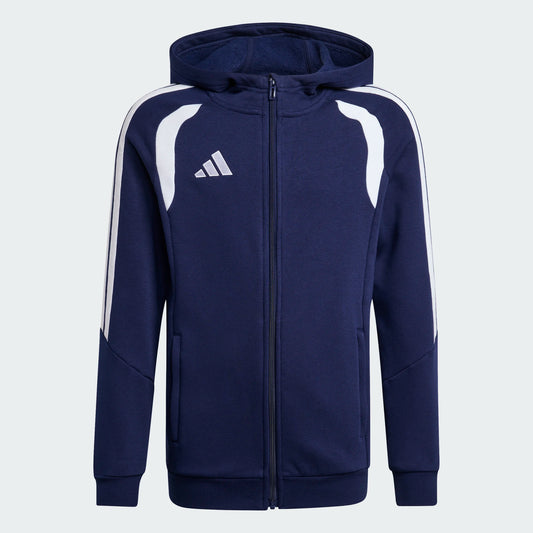 adidas Youth Tiro 26 League Sweat Full Zip Hood Team Navy Blue