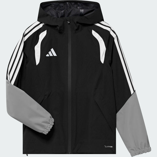 adidas Youth Tiro 26 Rain Jacket Black Ltonix White