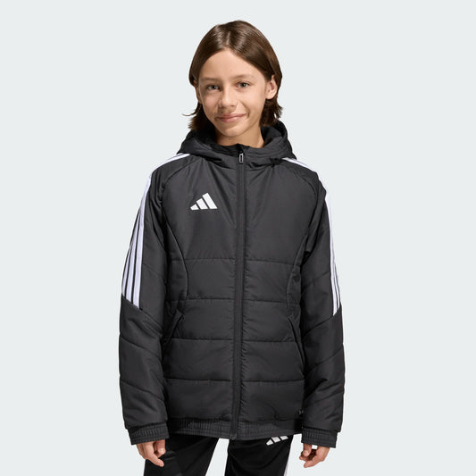 adidas Youth Tiro 26 Winter Jacket Black White 2