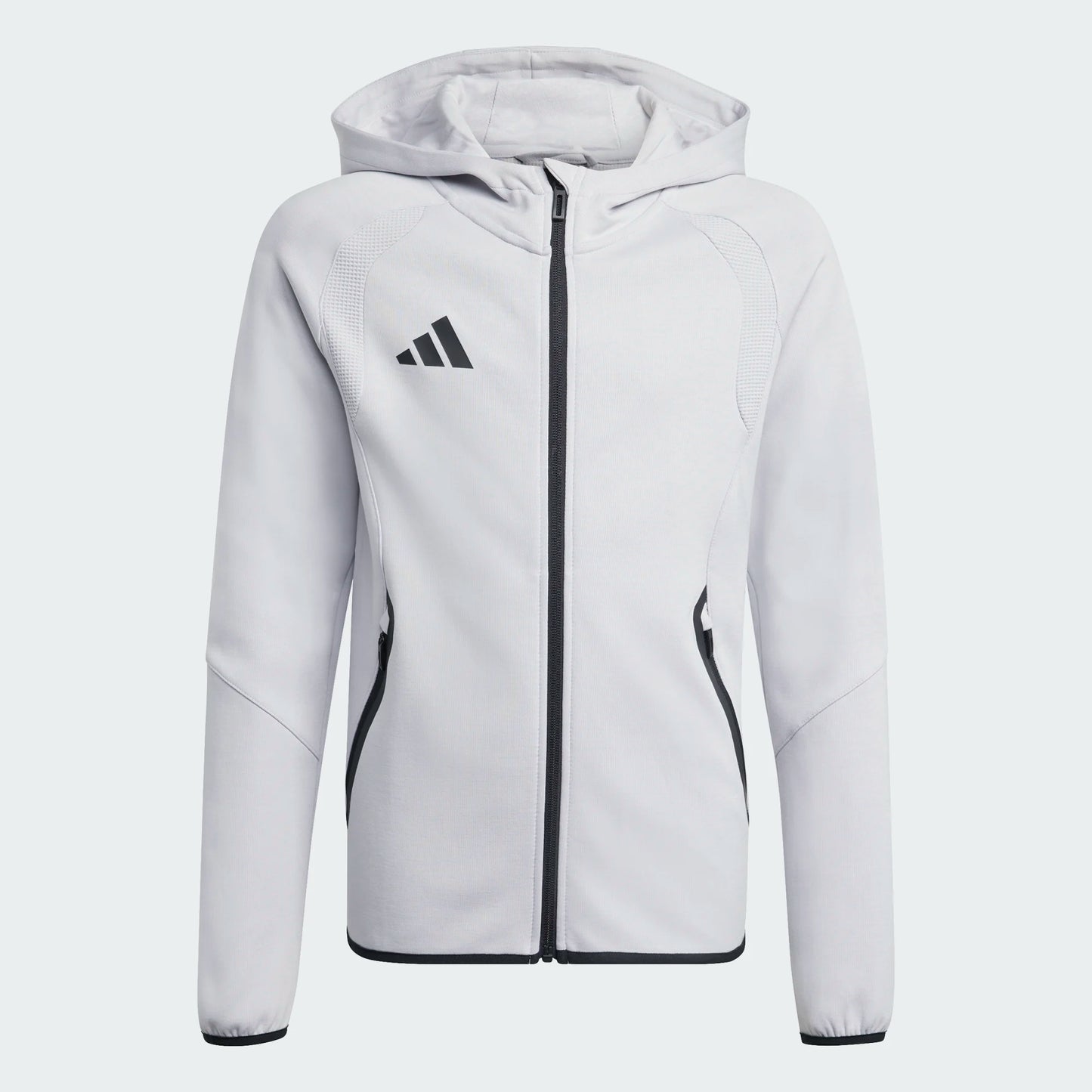 adidas Youth Tiro Travel Sweat Hoodie Team Light Grey front