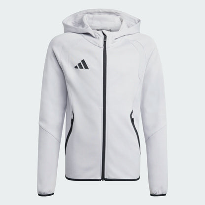 adidas Youth Tiro Travel Sweat Hoodie Team Light Grey front