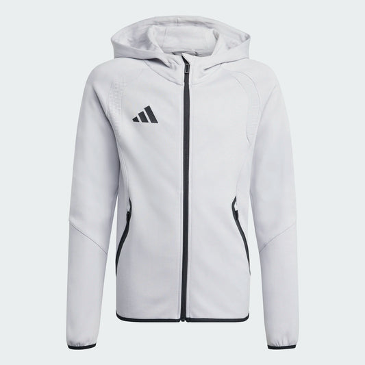 adidas Youth Tiro Travel Sweat Hoodie Team Light Grey front