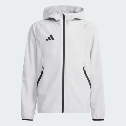 adidas Youth Tiro Travel Windbreaker Team Light Grey
