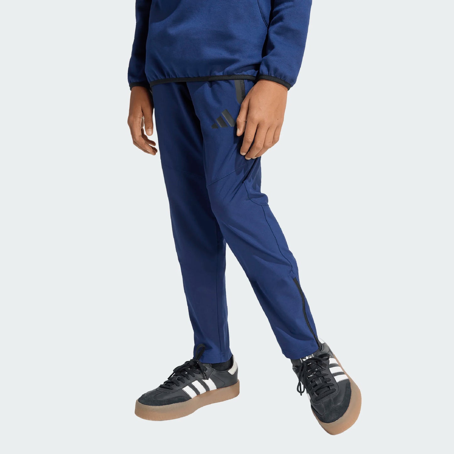 adidas Youth Tiro Travel Woven Pants Team Navy Blue full