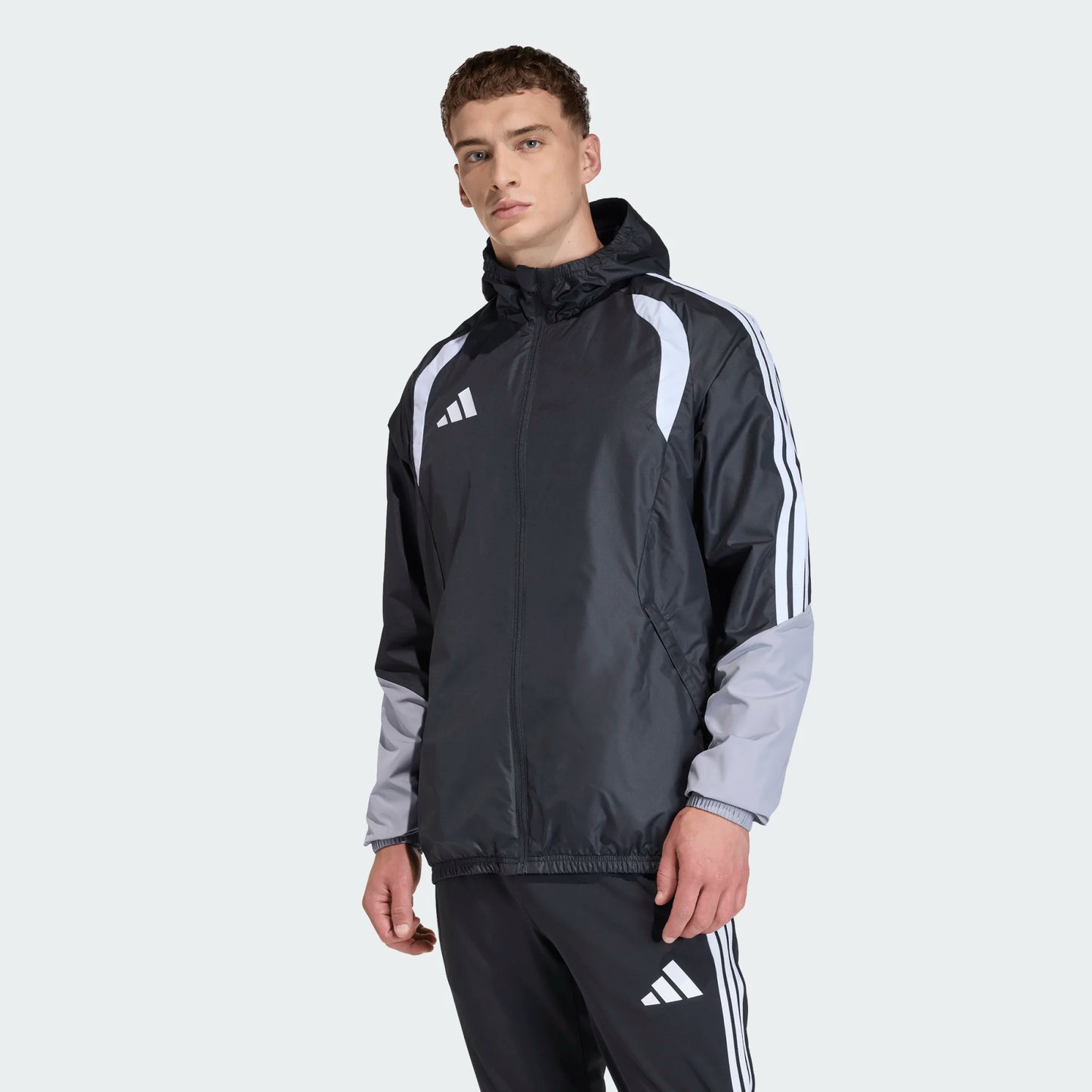 adidas Men’s Tiro 26 Competition All Weather Jacket Black Ltonix White Side