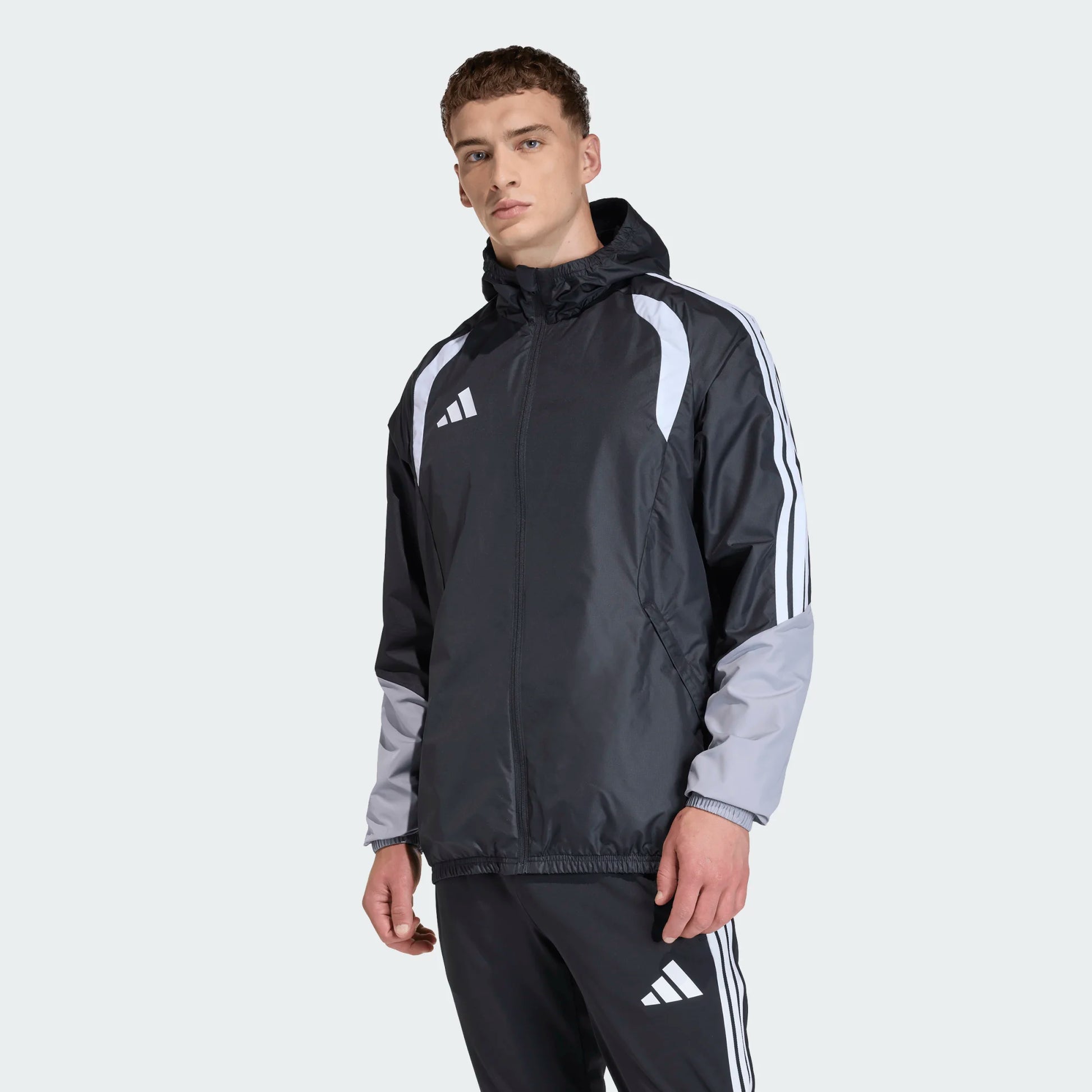 adidas Men’s Tiro 26 Competition All Weather Jacket Black Ltonix White Side