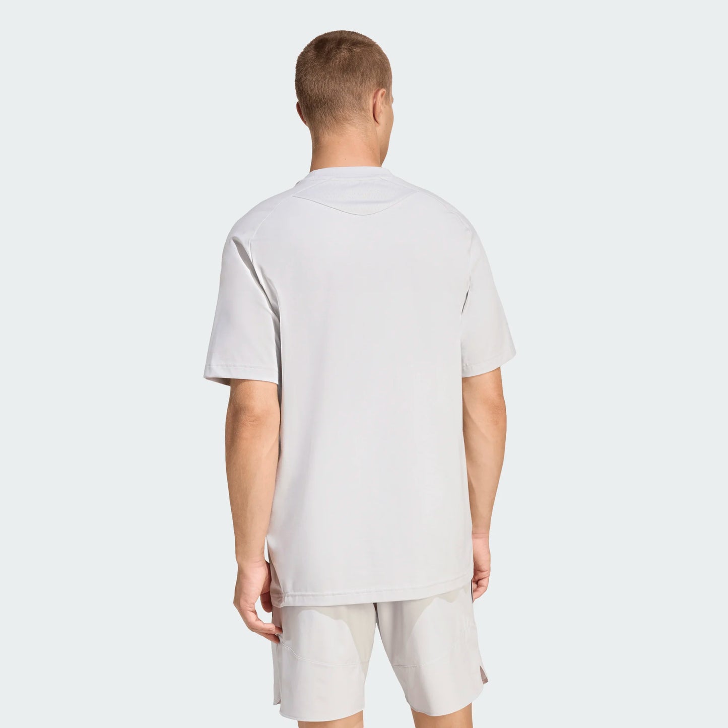 adidas Men's Tiro Travel Tee Team Light Grey back