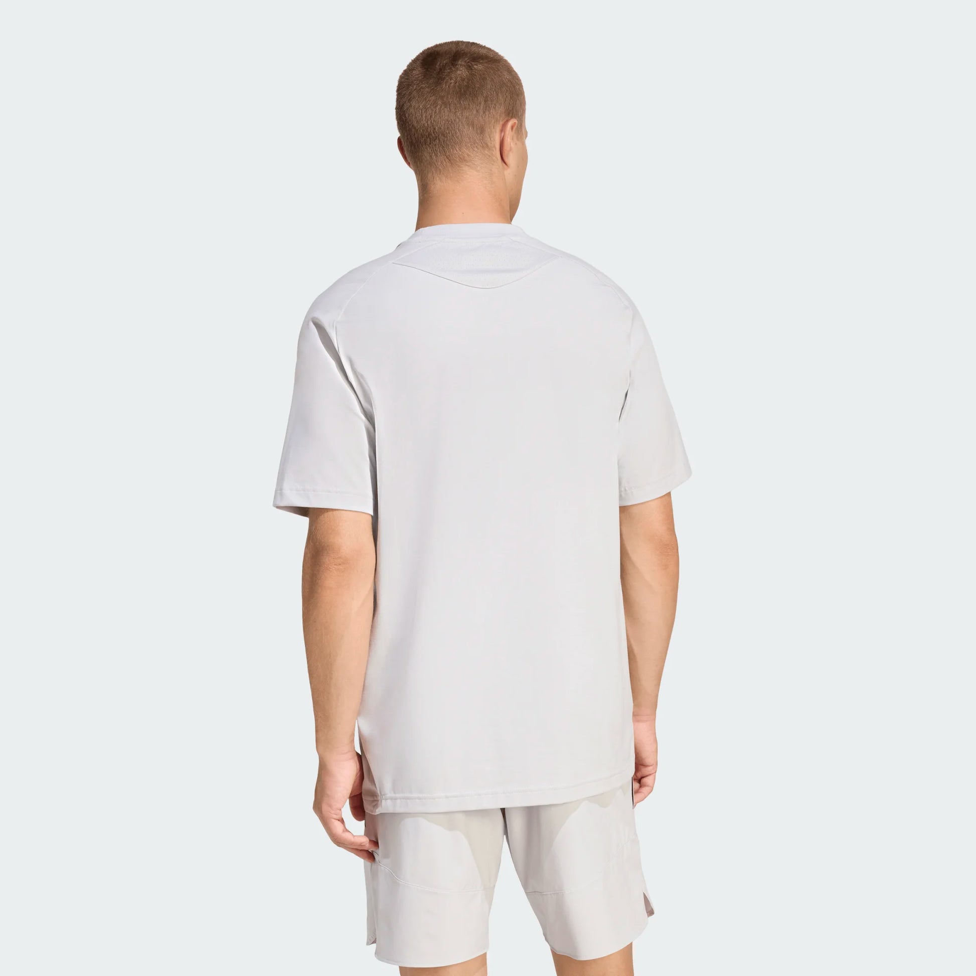 adidas Men's Tiro Travel Tee Team Light Grey back