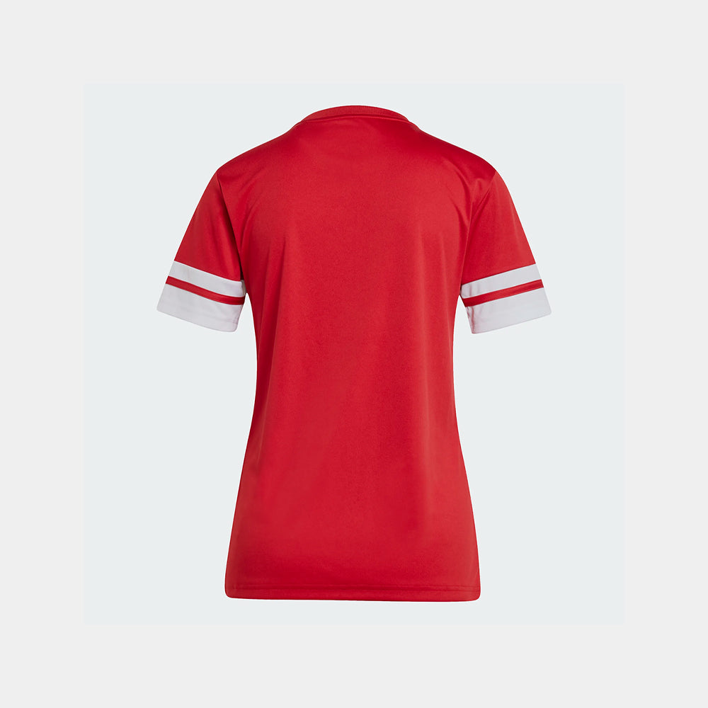 adidas Women's Squadra 25 Jersey Short Sleeve Team Power Red 2/White (Back)