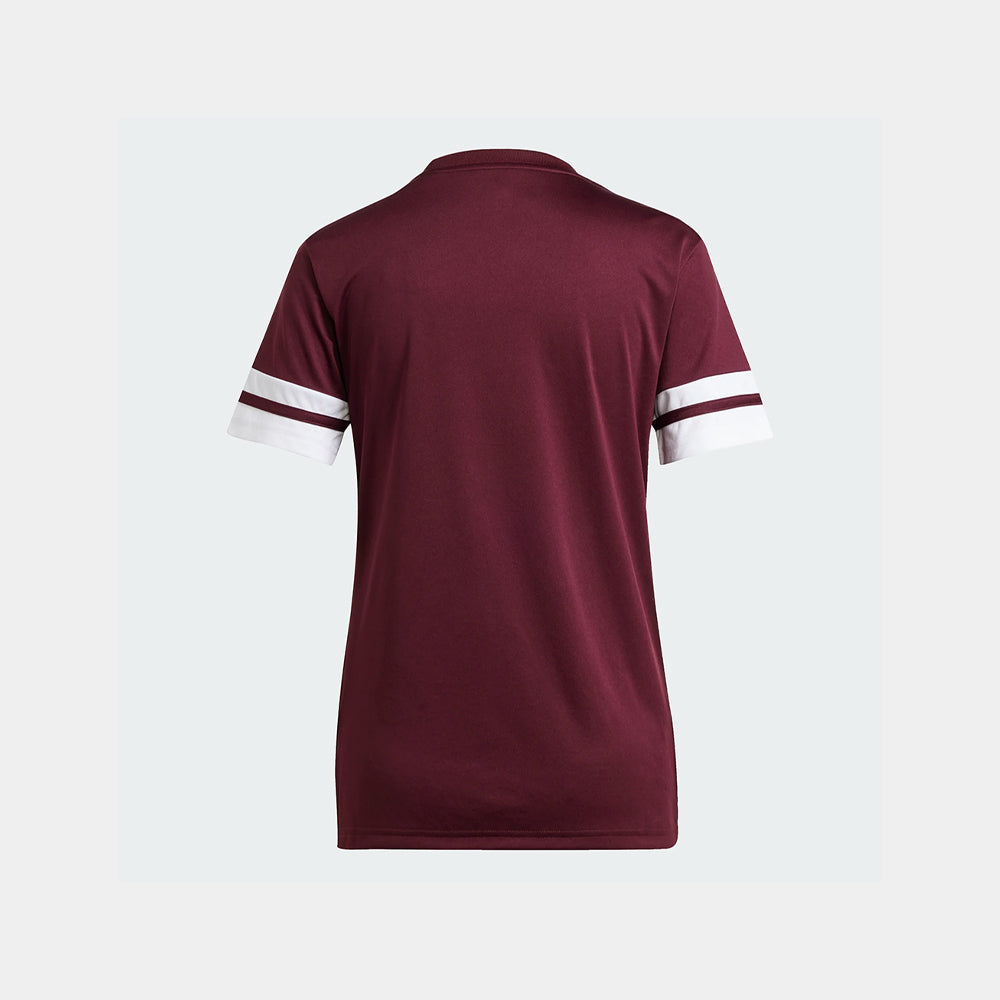 adidas Women's Squadra 25 Jersey Short Sleeve Team Maroon 2/White (Back)