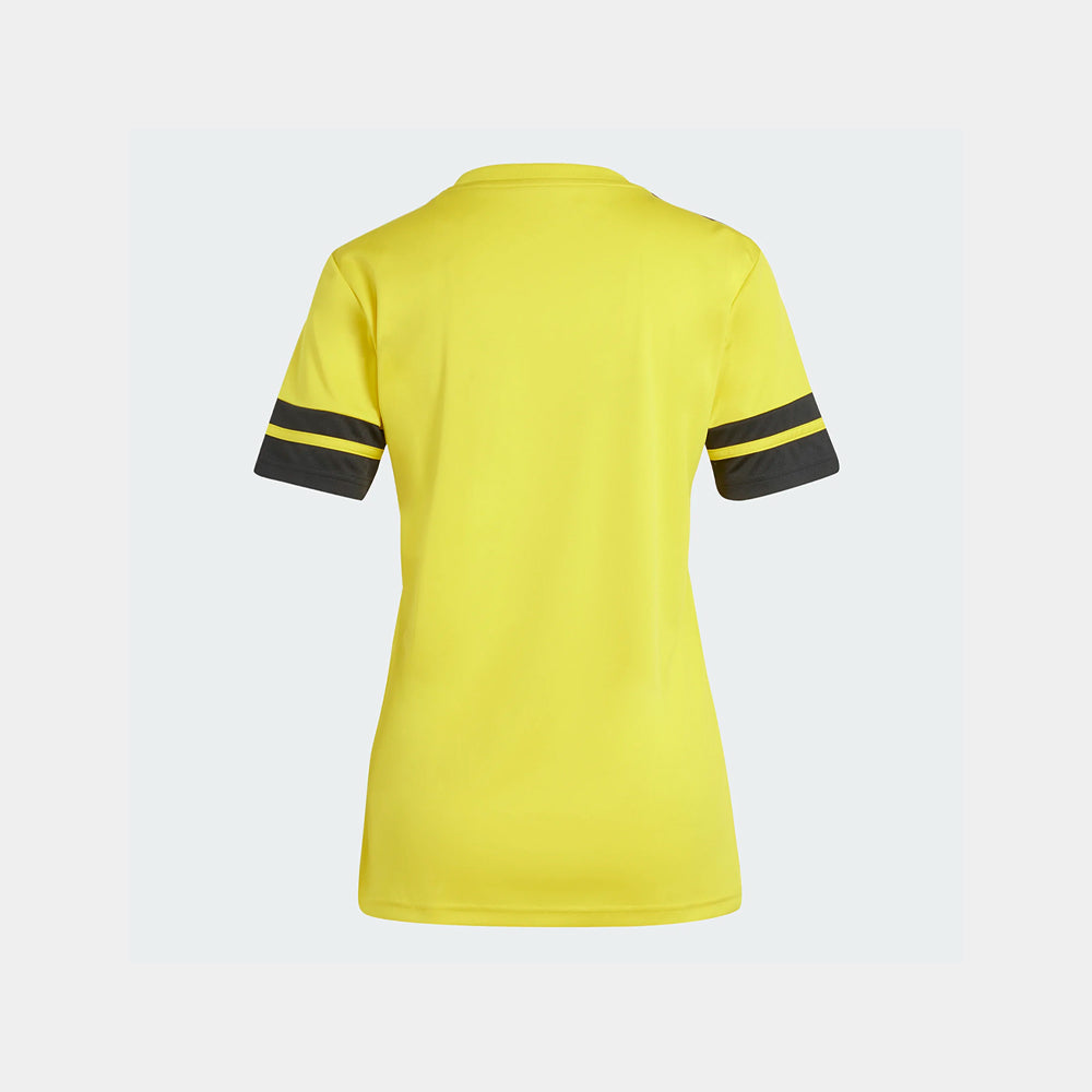 adidas Women's Squadra 25 Jersey Short Sleeve Team Yellow/Black (Back)