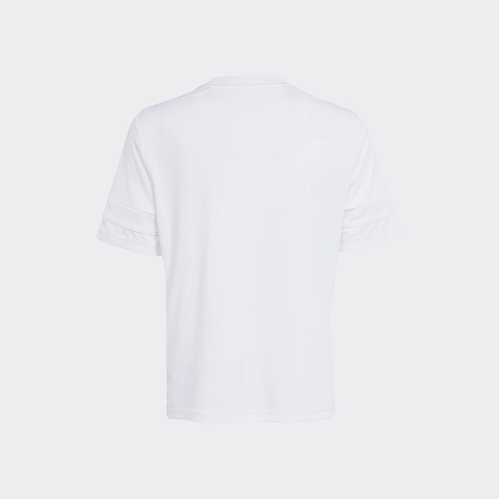 adidas Youth Squadra 25 Jersey Short Sleeve White/White/Black (Back)