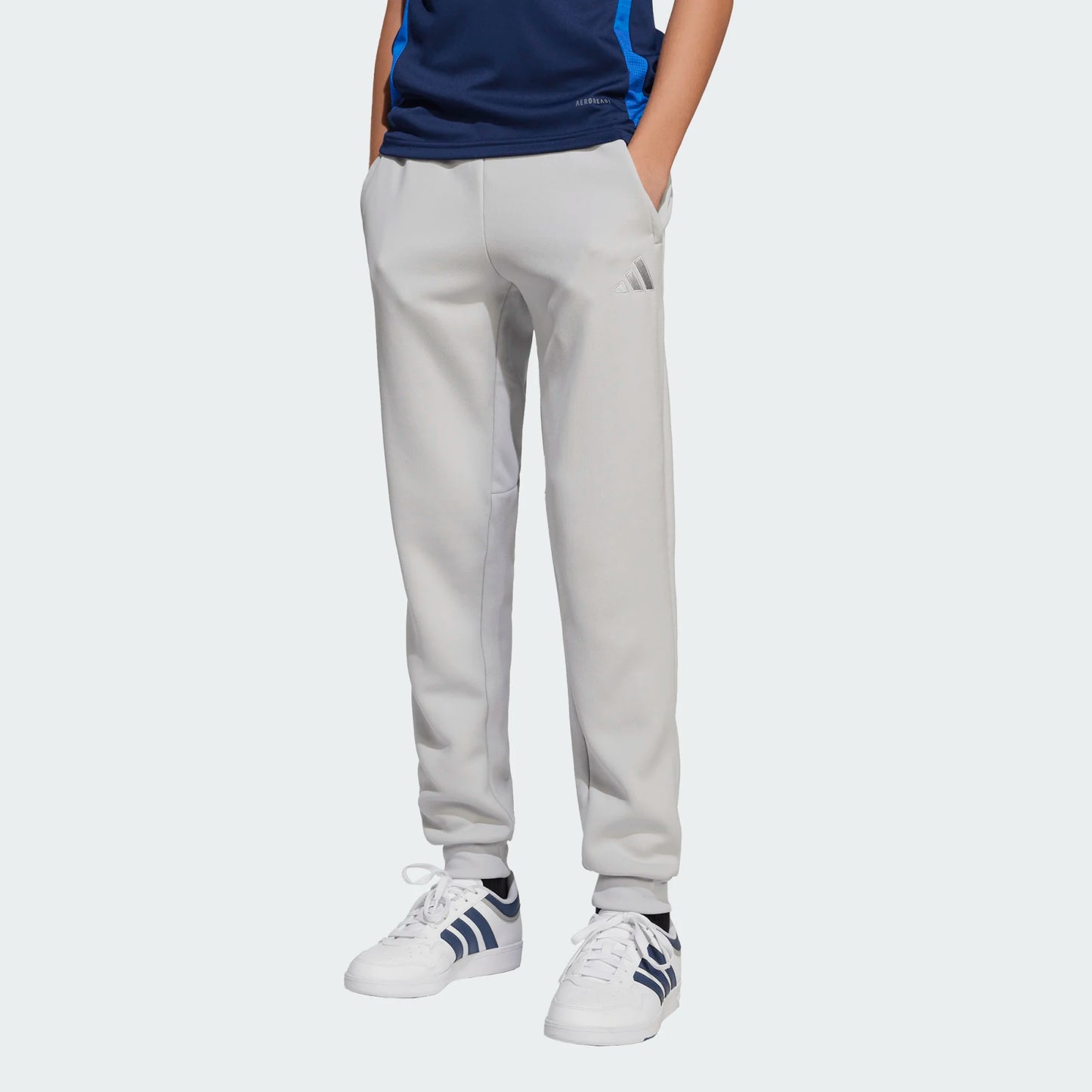 adidas Youth TIRO 25 TRAVELWEAR Pants Team Light Grey front 2