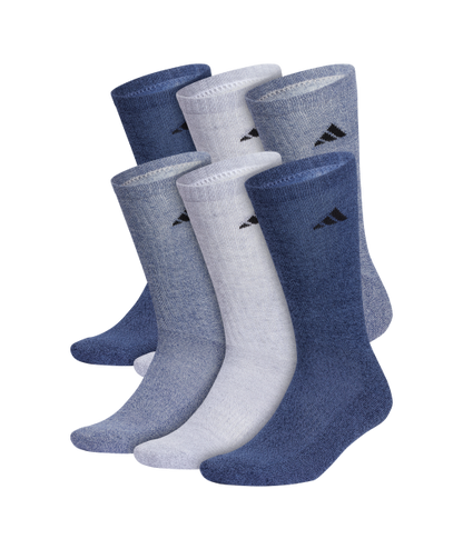 adidas Men's Athletic Cushioned 6-Pack Crew Socks