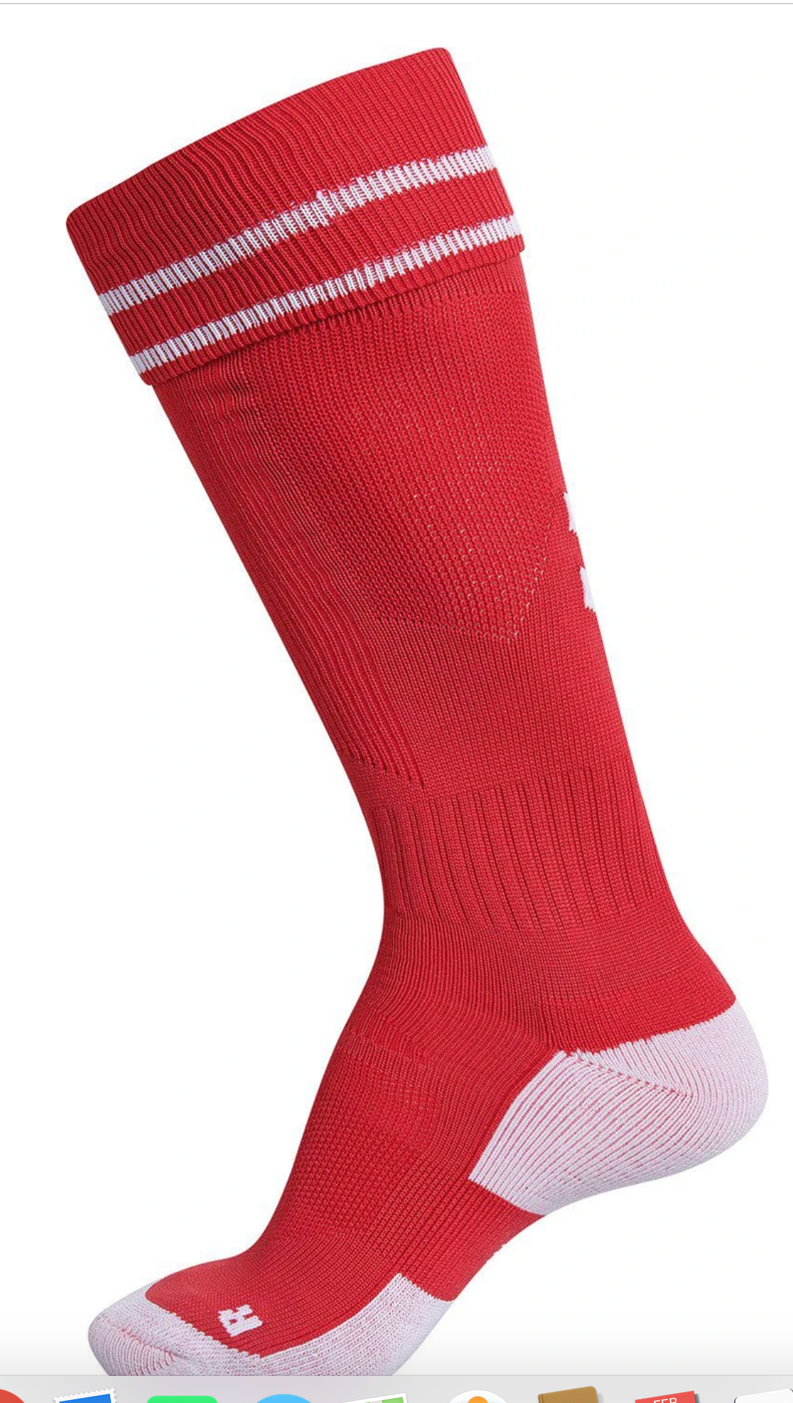Hummel Element Soccer Socks-Red/White