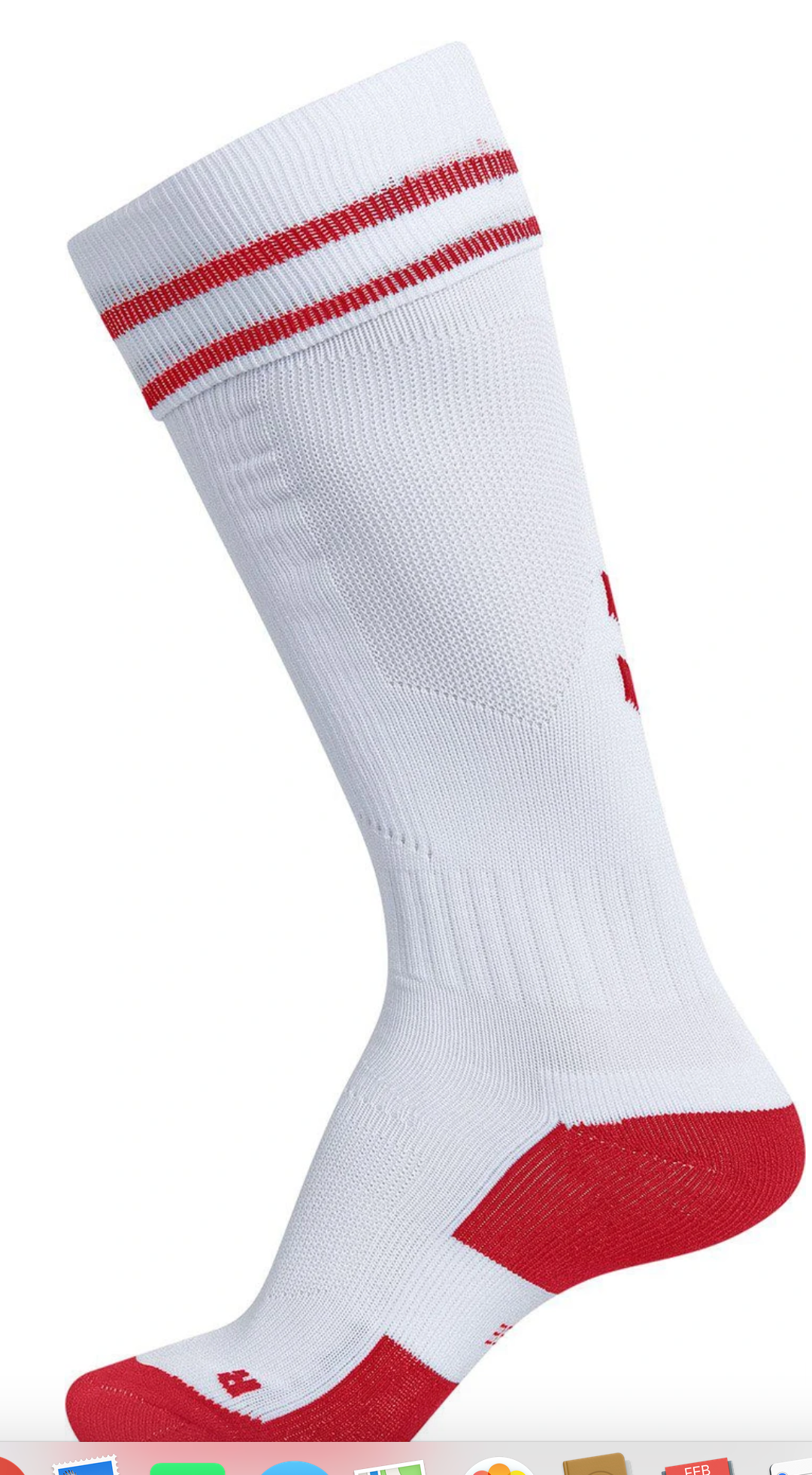 Hummel Element Soccer Socks-White/Red
