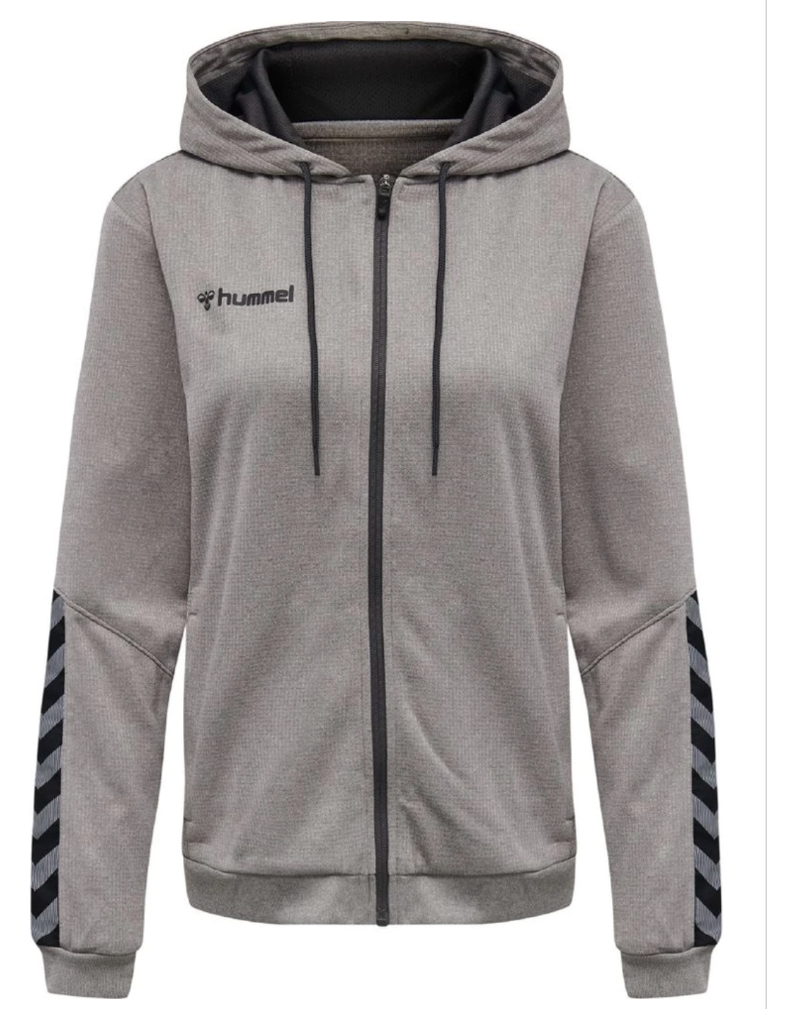 Hummel HML Authentic Poly Zip WOMEN'S Hoodie Jacket-Grey Melange