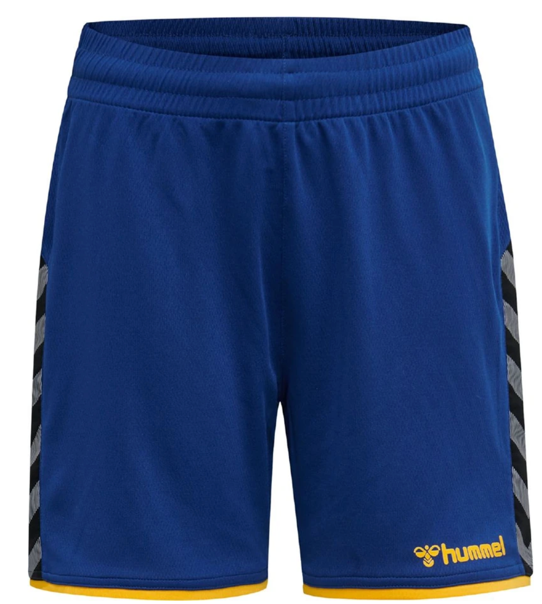 Hummel HML Authentic Poly Shorts-Royal/Yellow