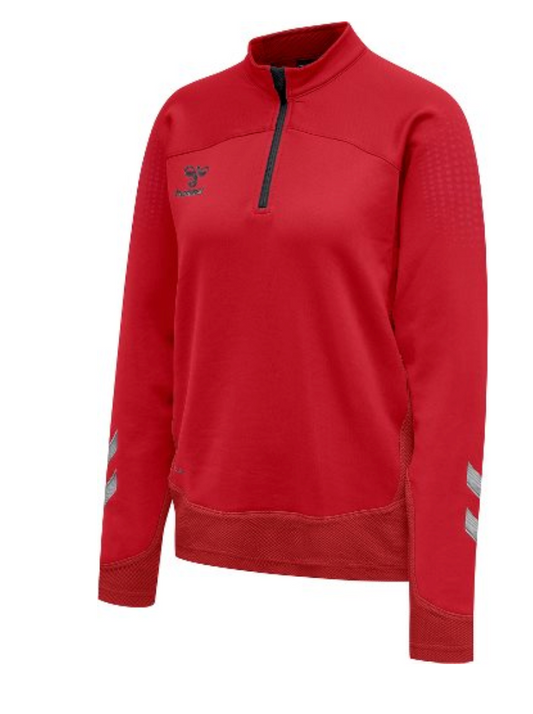 Hummel WOMEN'S hml LEAD Half Zip Top-Red