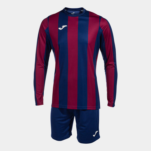 Joma Inter Classic LS Set Dark Blue Dark Red (Shirt and Shorts)