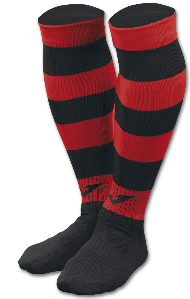 Joma Zebra II Socks - Black/Red