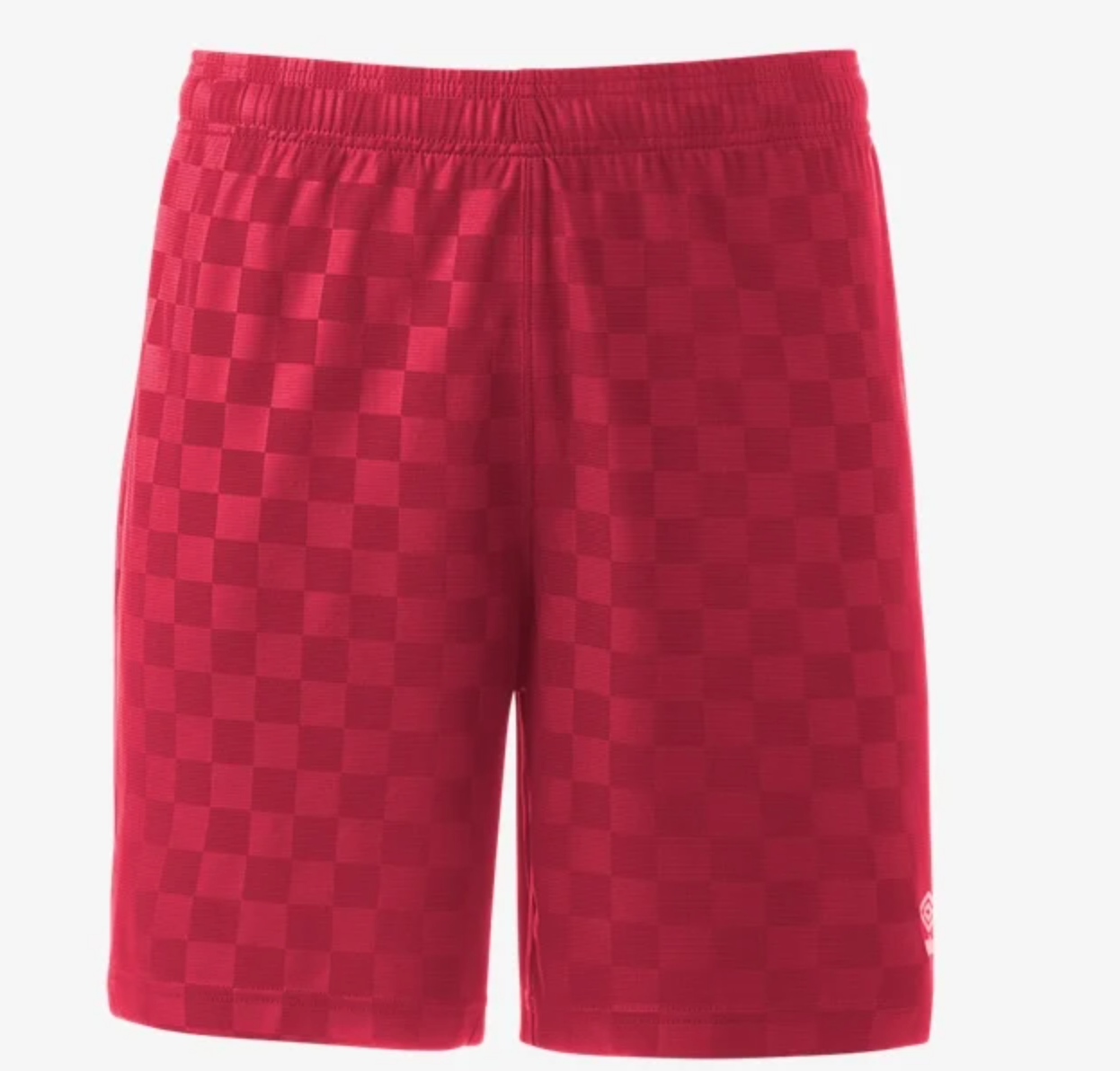 Umbro Checkered Shorts-Red